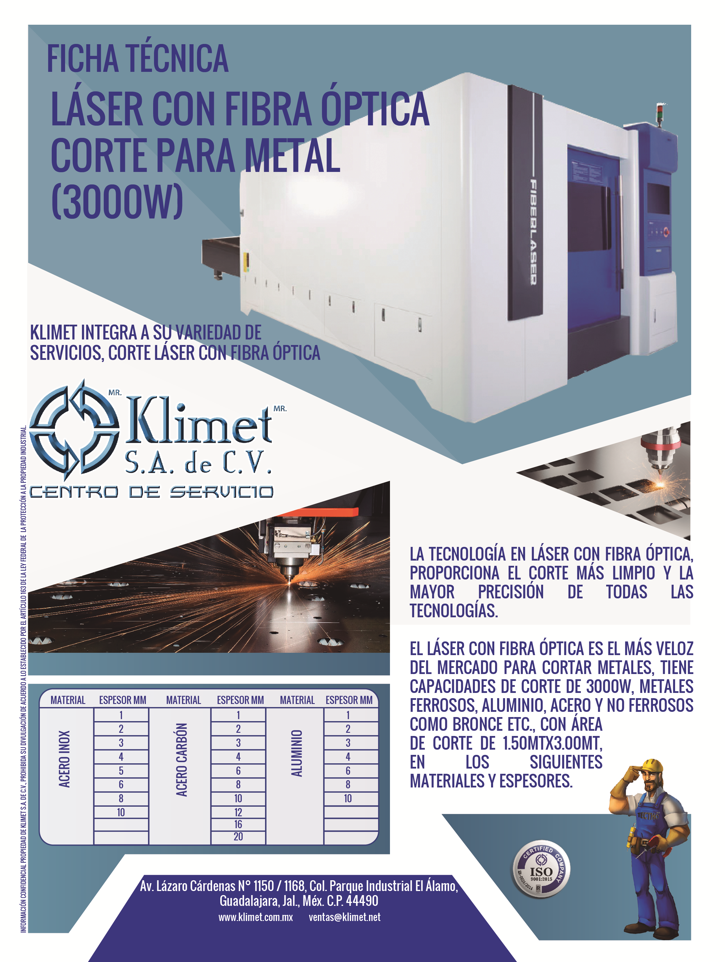 Corte laser con fibra optica